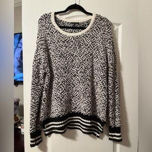 Black & white popcorn sweater